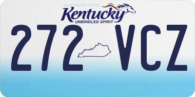 KY license plate 272VCZ