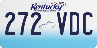 KY license plate 272VDC