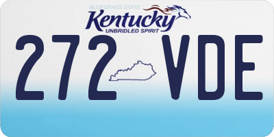 KY license plate 272VDE