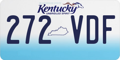 KY license plate 272VDF