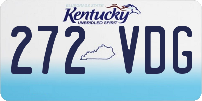 KY license plate 272VDG