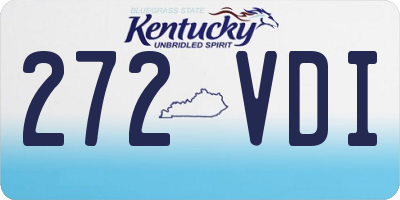 KY license plate 272VDI