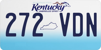 KY license plate 272VDN