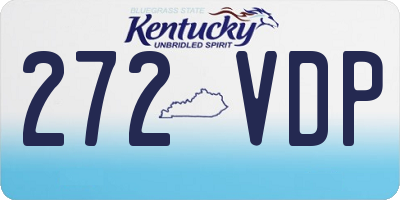 KY license plate 272VDP