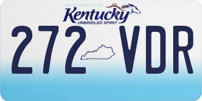 KY license plate 272VDR