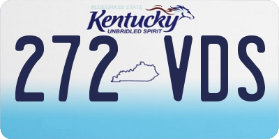 KY license plate 272VDS