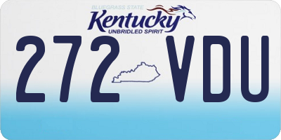 KY license plate 272VDU
