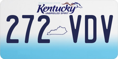 KY license plate 272VDV