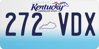 KY license plate 272VDX
