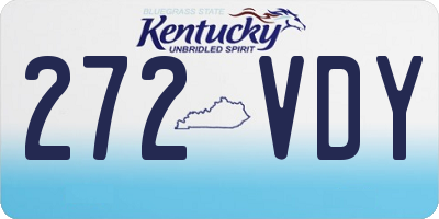 KY license plate 272VDY