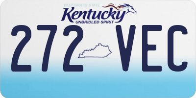 KY license plate 272VEC