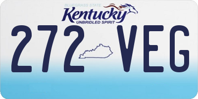 KY license plate 272VEG