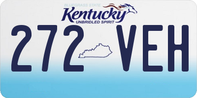 KY license plate 272VEH