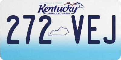 KY license plate 272VEJ