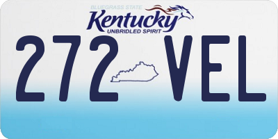 KY license plate 272VEL