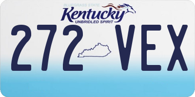 KY license plate 272VEX