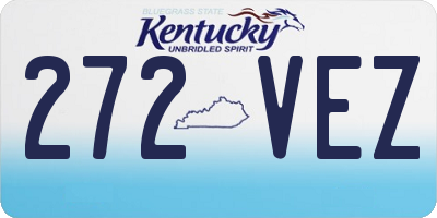 KY license plate 272VEZ