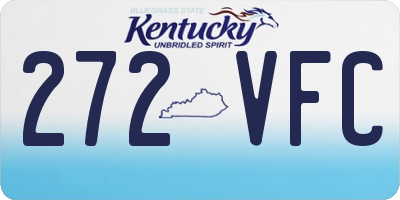 KY license plate 272VFC
