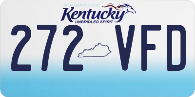 KY license plate 272VFD