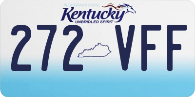 KY license plate 272VFF