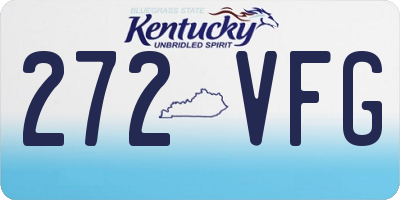 KY license plate 272VFG
