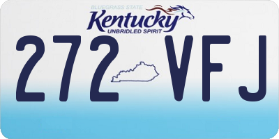 KY license plate 272VFJ