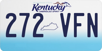 KY license plate 272VFN