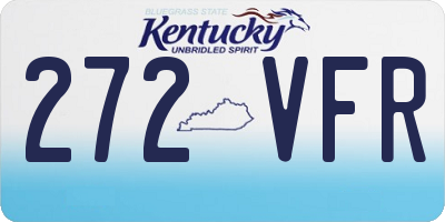 KY license plate 272VFR