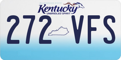 KY license plate 272VFS