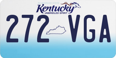 KY license plate 272VGA