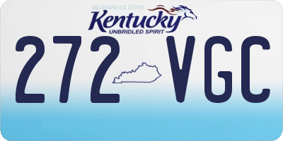 KY license plate 272VGC
