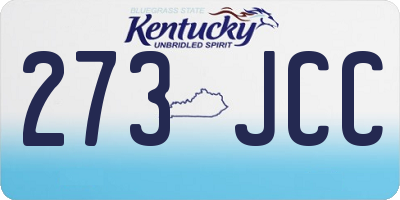 KY license plate 273JCC