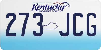 KY license plate 273JCG