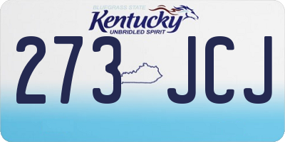 KY license plate 273JCJ