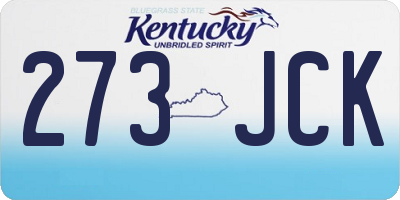 KY license plate 273JCK