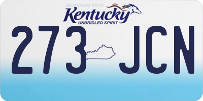 KY license plate 273JCN