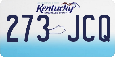 KY license plate 273JCQ