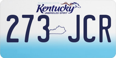 KY license plate 273JCR