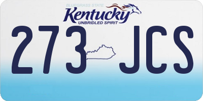 KY license plate 273JCS