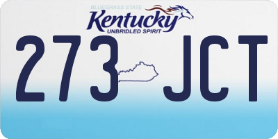 KY license plate 273JCT