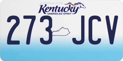 KY license plate 273JCV