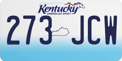 KY license plate 273JCW