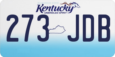 KY license plate 273JDB