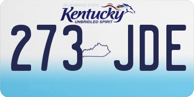KY license plate 273JDE