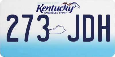 KY license plate 273JDH