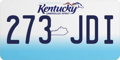 KY license plate 273JDI