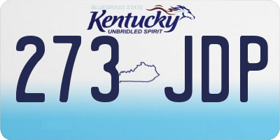KY license plate 273JDP