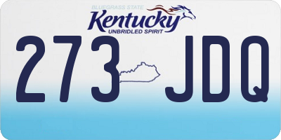 KY license plate 273JDQ
