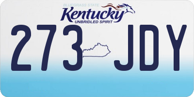 KY license plate 273JDY