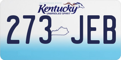KY license plate 273JEB